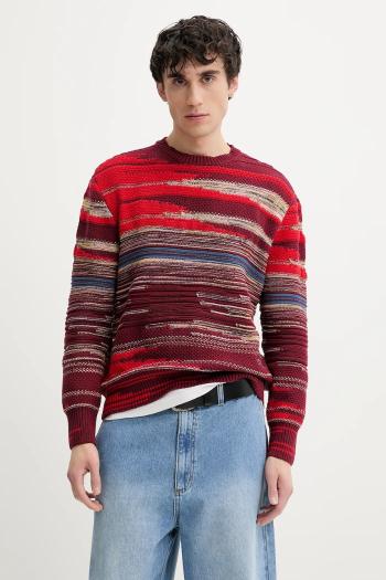 Sveter Desigual LAVA pánsky, bordová farba, 25SMJF02