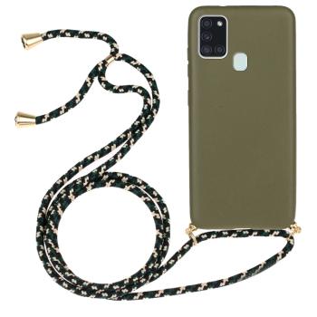 ROPE Kryt so šnúrkou Samsung Galaxy A21s tmavozelený