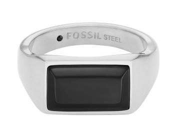 Fossil Moderný pánsky prsteň z ocele All Stacked Up JF04603040 57 mm