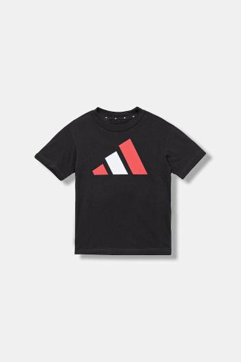 Detské tričko adidas čierna farba, s potlačou, JY0297