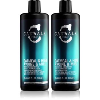 TIGI Catwalk Oatmeal & Honey výhodné balenie pre poškodené vlasy pre ženy