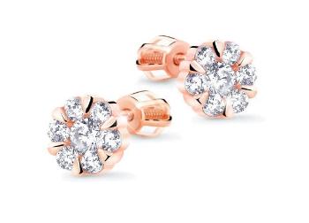Cutie Jewellery Krásne náušnice z ružového zlata so zirkónmi Z8039-30-10-X-4