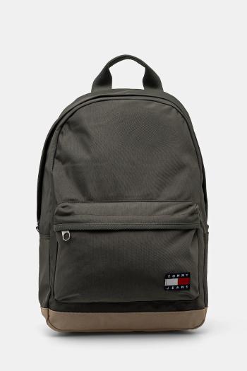 Ruksak Tommy Jeans pánsky, zelená farba, veľký, vzorované, AM0AM13356
