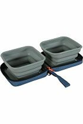 Skladacia miska 2v1 BIVOUAK 2x700ml modrá Zolux