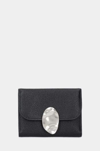Kožené puzdro na karty Calvin Klein čierna farba, LV04F1062G