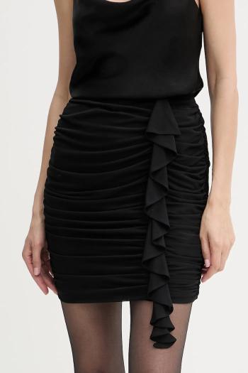 Sukňa Guess VERDIANA čierna farba, mini, rovný strih, W5YD56 KCZC2