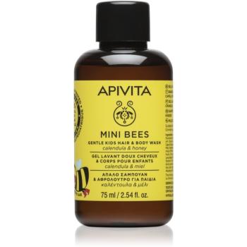 Apivita Mini Bees Gentle Kids Hair & Body Wash Calendula&Honey detský šampón na vlasy a telo 75 ml