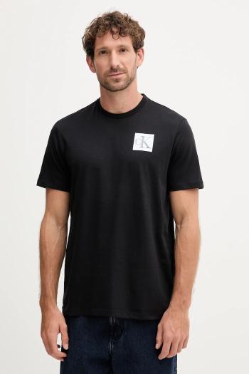 Bavlnené tričko Calvin Klein Jeans pánske, čierna farba, s potlačou, LV04RC859G