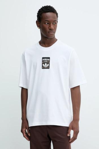 Bavlnené tričko adidas Originals Graphic Os Ss T pánske, biela farba, s potlačou, JV7570