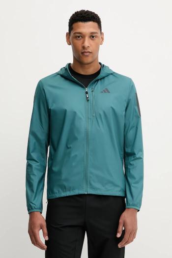 Vetrovka adidas Performance Own The Run modrá farba, KC2203