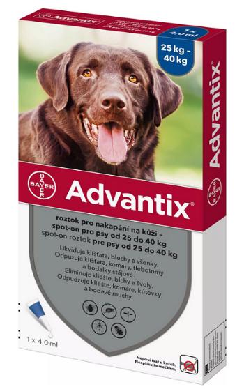 Advantix spot-on 4,0ml pipeta proti blchám a kliešťom pre psy od 25 do 40kg