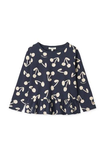 Detská bavlnená košeľa s dlhým rukávom Liewood Margit Printed Longsleeve T-shirt tmavomodrá farba, LW20212