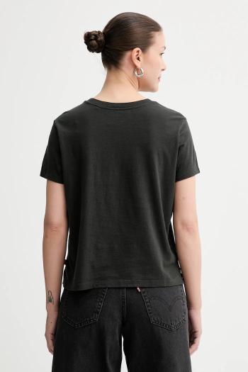 Bavlnené tričko Levi's dámske, čierna farba, A8804