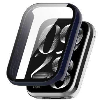 PC FULL COVER Plastový kryt so sklom pre Xiaomi Smart Band 9 Pro modrý