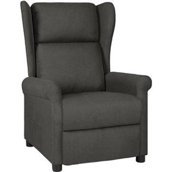 Polohovacie kreslo tmavo sivé textil, 329640