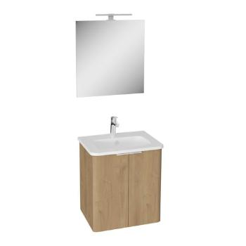 Kúpeľňová zostava s umývadlom VitrA Mia 56,5x62,5x44,5 cm zlatý dub MIASETPR60D