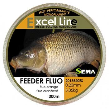 Sema vlasec feeder fluo oranžová 300 m-priemer 0,18 mm / nosnosť 4,9 kg