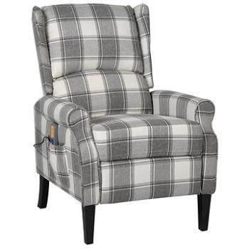 Shumee polohovacie biele a sivé textil, 329313