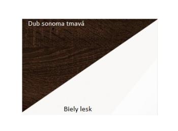 ArtCross Skriňa MAX 05 Farba: dub sonoma tmavý / biely lesk