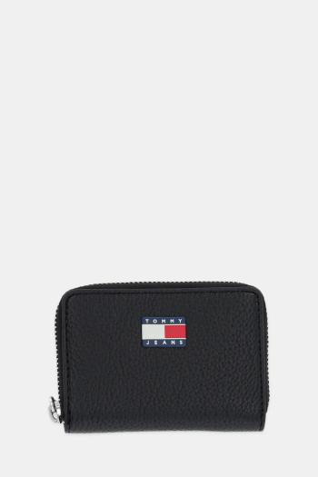 Peňaženka Tommy Jeans dámska, čierna farba, AW0AW17642