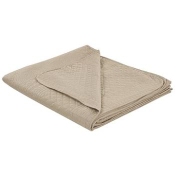 Embosovaná prikrývka na posteľ 200 × 220 cm taupe SHUSH, 313184 (beliani_313184)