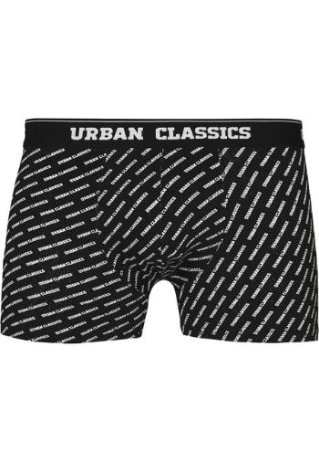 Urban Classics Boxer Shorts 5-Pack bur/dkblu+wht/blk+wht+aop+blk - XXL