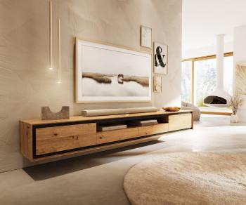 Stonegrace 240 cm TV stolík prírodný dub 2 dvierka 1 priehradka 2