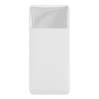 Baseus Bipow Power Bank 10000mAh 2x USB / USB-C / micro USB 15W, biely (PPBD050002)