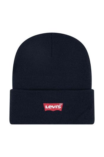 Detská čiapka Levi's LAN LEVI'S CORE BATWING BEANIE čierna farba biela, 9A8620