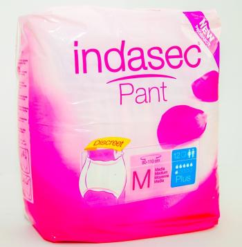 Indasec Pant Plus M plienkove nohavičky navliekacie, boky 80-110cm, 12ks