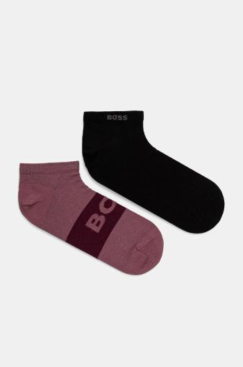 Ponožky BOSS 2-pak pánske, čierna farba, 50467747