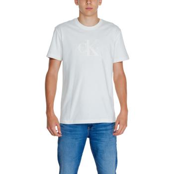 Calvin Klein Jeans  MONOLOGO APPLIQUE J30J325916  Polokošele s dlhým rukávom Biela