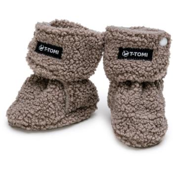 T-TOMI TEDDY Booties Grey dětské capáčky 6-9 months 1 ks