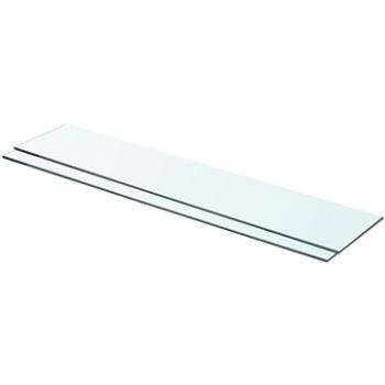 Policové dosky 2 ks sklo číre 70 x 15 cm (3051568)