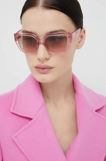 Slnečné okuliare Armani Exchange dámske, ružová farba, 0AX4125SU