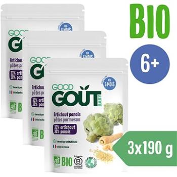 Good Gout BIO Artičoky, paštrnák a cestoviny s parmezánom (3× 190 g) (8594200262150)