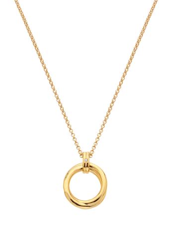 Hot Diamonds Minimalistický pozlátený náhrdelník s diamantom Jac Jossa Soul DP1022 (retiazka, prívesok)