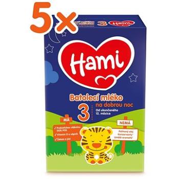 Hami 12+ batoľacie mlieko na dobrú noc 5× 600 g (5900852931109)