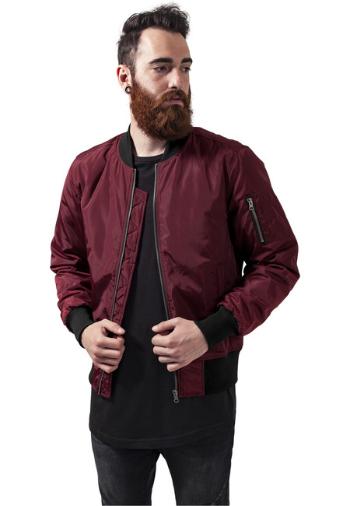 Urban Classics 2-Tone Bomber Jacket burgundy/black - S