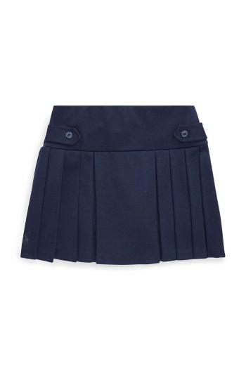 Dievčenská sukňa Polo Ralph Lauren tmavomodrá farba, mini, áčkový strih