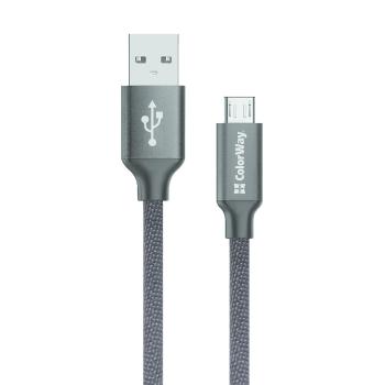 COLORWAY KABEL USB MICROUSB 2.1A 1M, CIERNY (CW-CBUM002-BK)