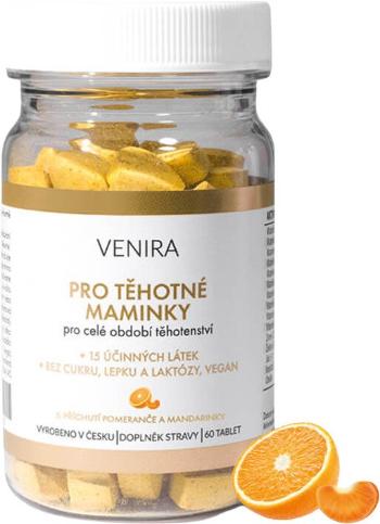 VENIRA vitamíny pre tehotné ženy, 1-3 trimester, pomaranč a mandarínka 60 tabliet