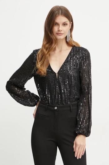 Body Bardot SEQUIN dámske, čierna farba, s nášivkou, 58945TB3