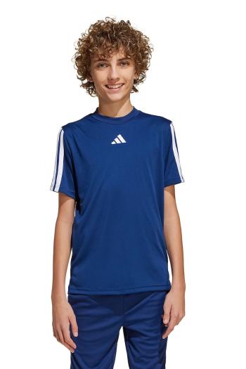 Detské tričko adidas tmavomodrá farba, s nášivkou, JJ1035