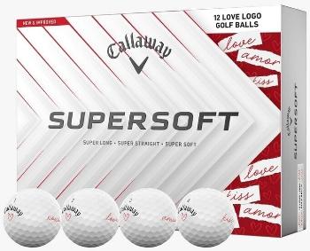 Callaway Supersoft 2025 White Valentine Golfové lopty