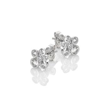 Hot Diamonds Očarujúce strieborné náušnice s diamantom a topazy Tender DE836