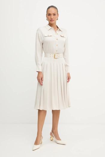 Šaty Marciano Guess ANITA béžová farba, midi, áčkový strih, 5YGK32 7356A