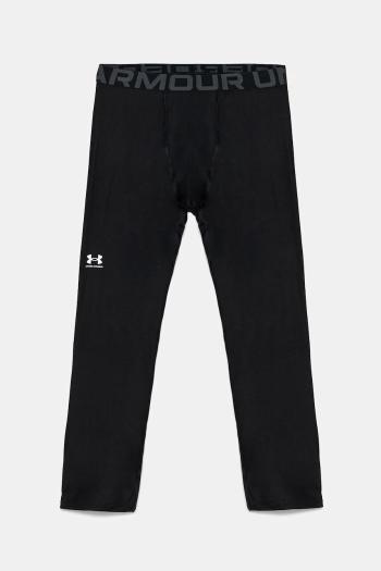 Detské funkčné legíny Under Armour UA HG Armour čierna farba