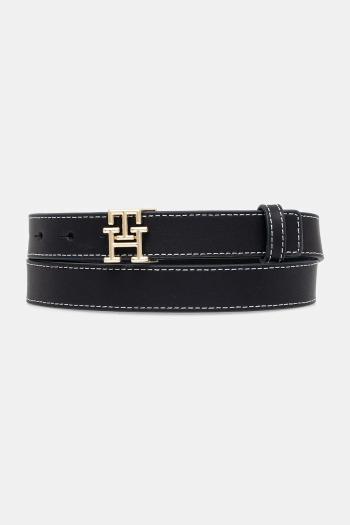 Kožený opasok Tommy Hilfiger dámsky, tmavomodrá farba, AW0AW17248