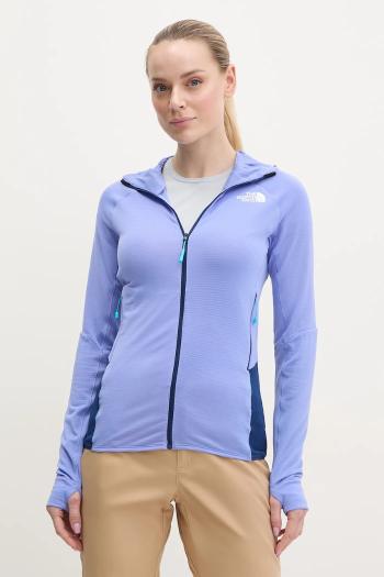 Športová mikina The North Face Bolt Polartec fialová farba, s kapucňou, vzorovaná, NF0A8BSZ9W91